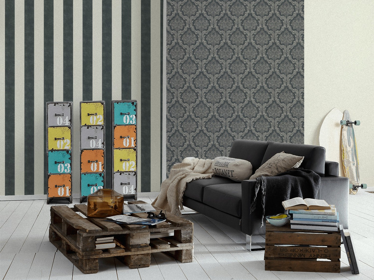 Barocktapete Grau Vliestapete 367166 Wandtapete A.S. Création Tapete