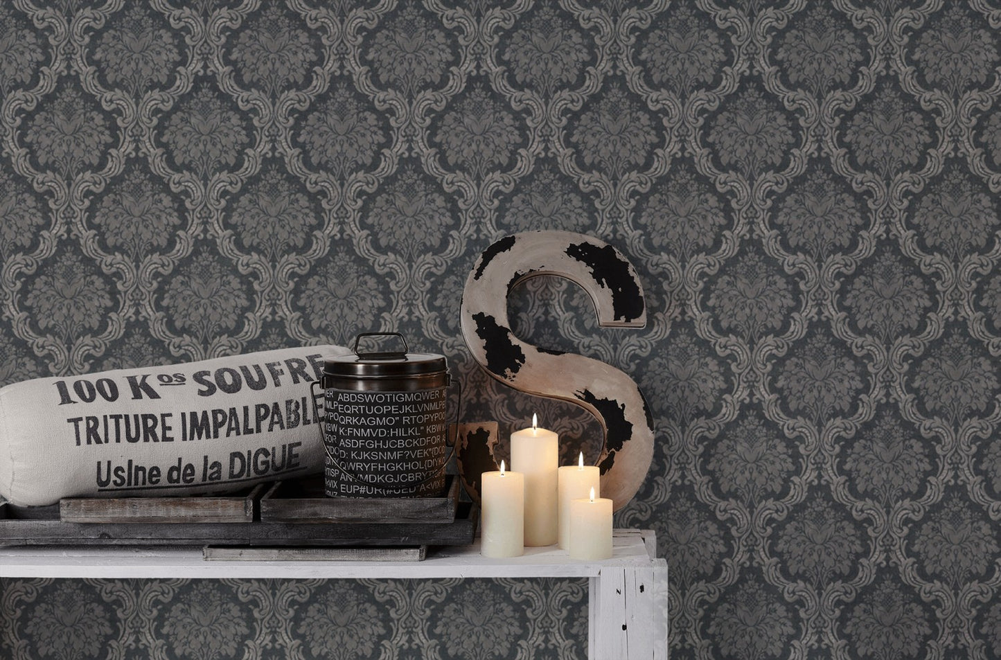 Barocktapete Grau Vliestapete 367166 Wandtapete A.S. Création Tapete