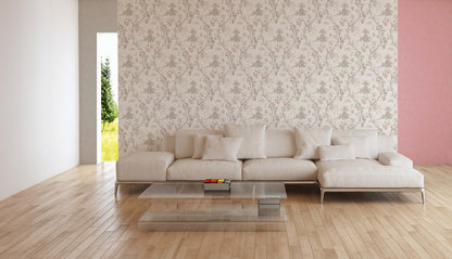 Blumentapete Beige Vliestapete 367191 Wandtapete A.S. Création Tapete