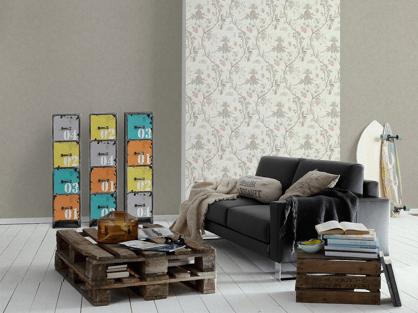 Blumentapete Beige Vliestapete 367191 Wandtapete A.S. Création Tapete