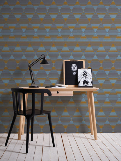 Geometrische Tapete Blau Vliestapete 367573 Wandtapete A.S. Création Tapete