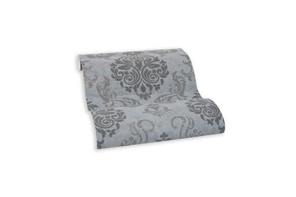 A.S. Création selbstklebende Barocktapete Grau Papiertapete 368241 Wandtapete