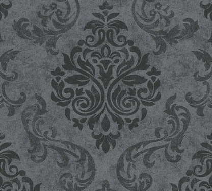 A.S. Création selbstklebende Barocktapete Grau Papiertapete 368241 Wandtapete