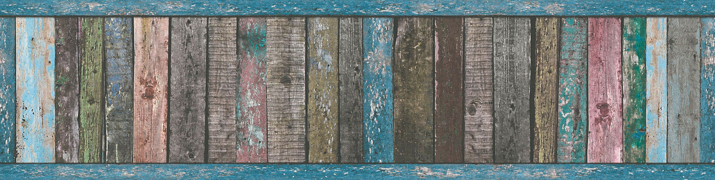 A.S. Création Holzoptik Bunt 368601 Wandtapete Papier Papier Rolle Borte Bordüre