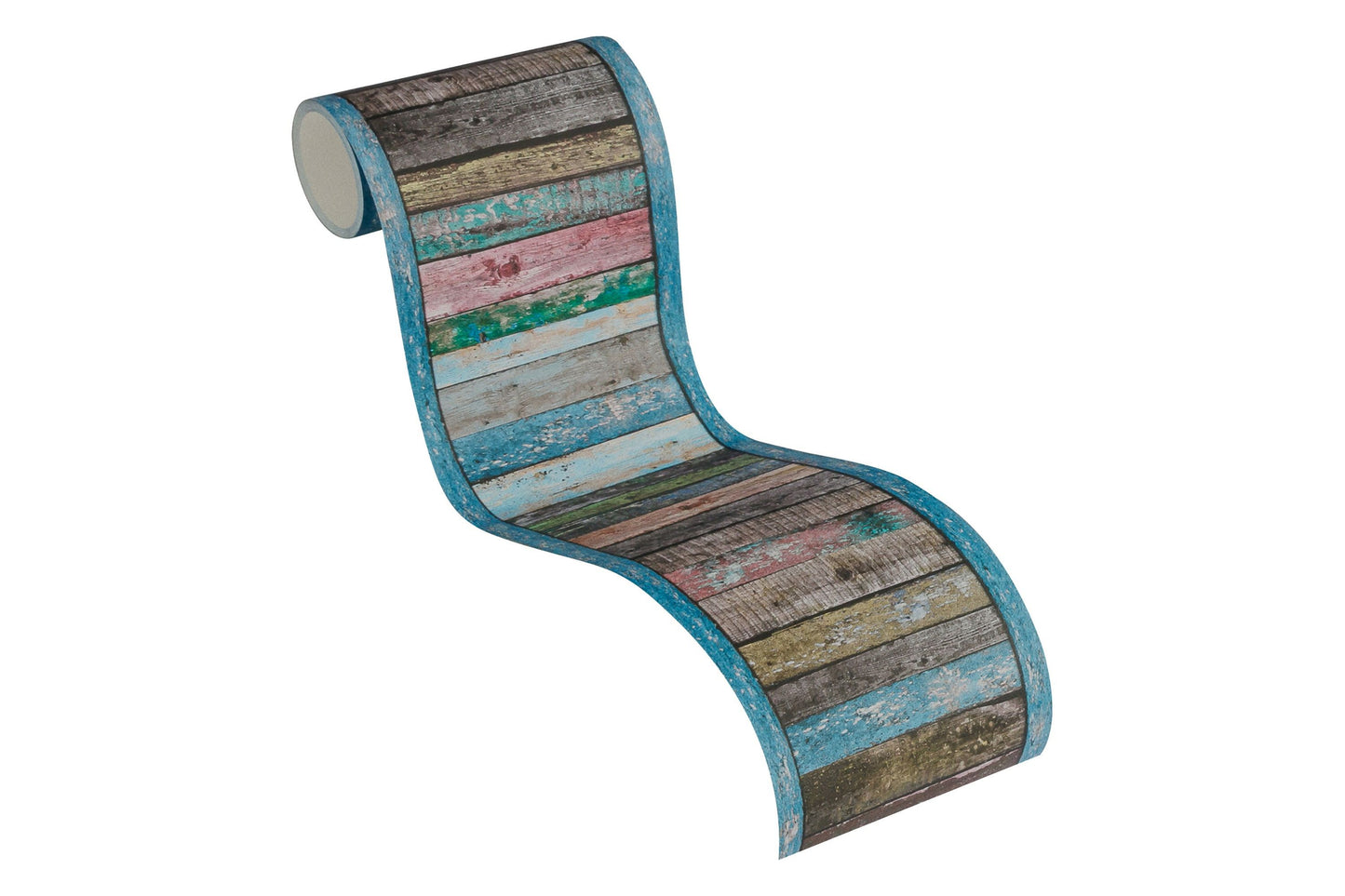 A.S. Création Holzoptik Bunt 368601 Wandtapete Papier Papier Rolle Borte Bordüre