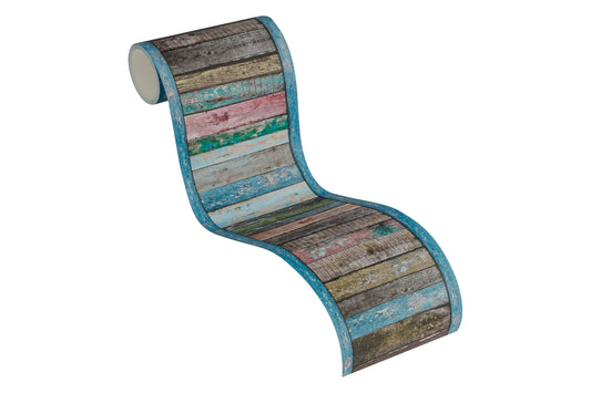 A.S. Création Holzoptik Bunt 368601 Wandtapete Papier Papier Rolle Borte Bordüre