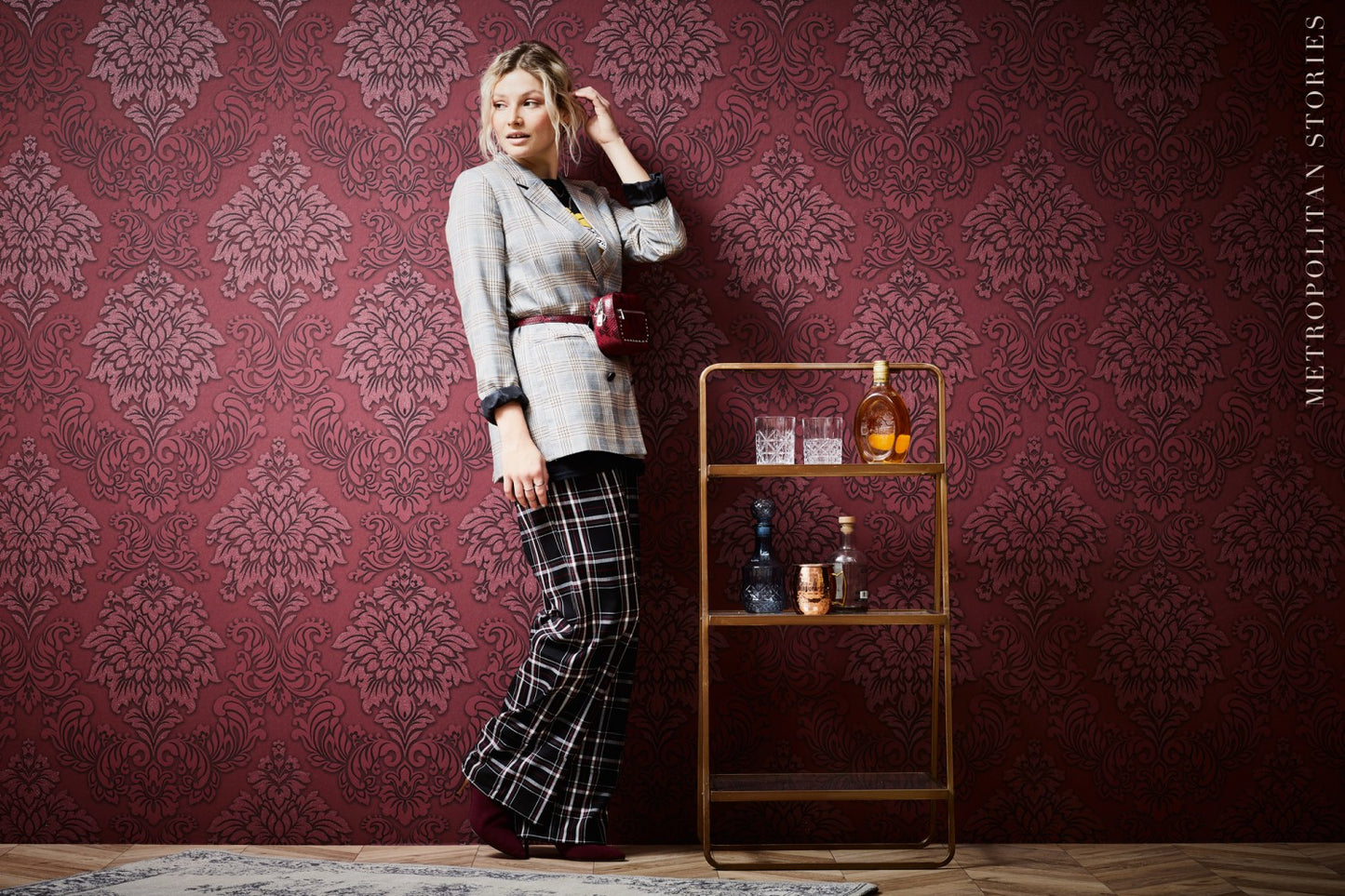 Barocktapete Rot Vliestapete 368983 Wandtapete A.S. Création Tapete