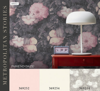 Blumentapete Grau Vliestapete 369212 Wandtapete A.S. Création Tapete