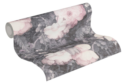 Blumentapete Grau Vliestapete 369212 Wandtapete A.S. Création Tapete