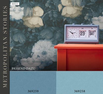 Blumentapete Blau Vliestapete 369213 Wandtapete A.S. Création Tapete