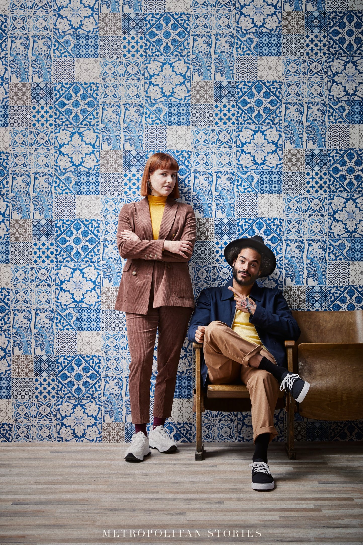 Fliesentapete Blau Vliestapete 369231 Wandtapete A.S. Création Tapete