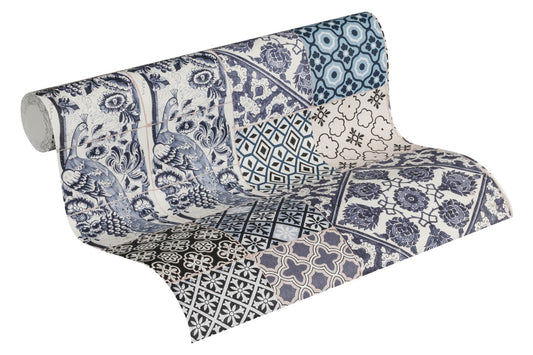 Fliesentapete Blau Vliestapete 369232 Wandtapete A.S. Création Tapete