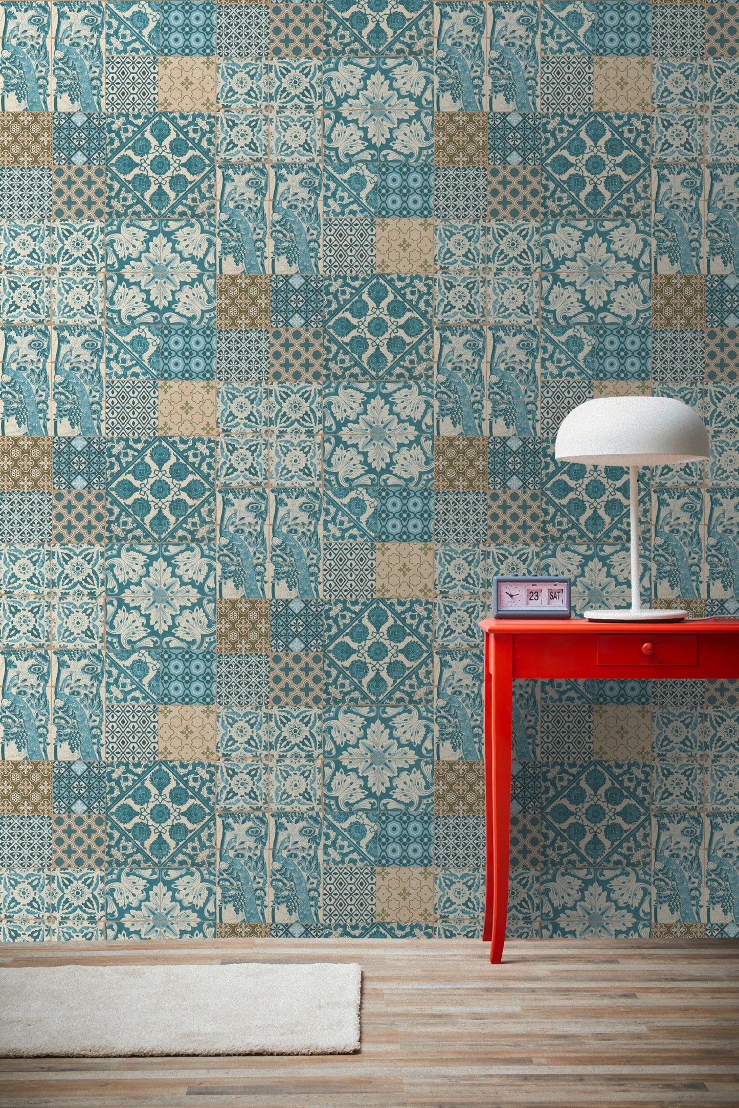 Fliesentapete Blau Vliestapete 369233 Wandtapete A.S. Création Tapete