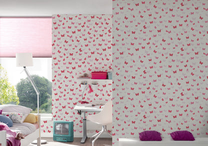 A.S. Création Tapete Schmetterlinge Rosa 369331 Wandtapete Vliestapete Natur