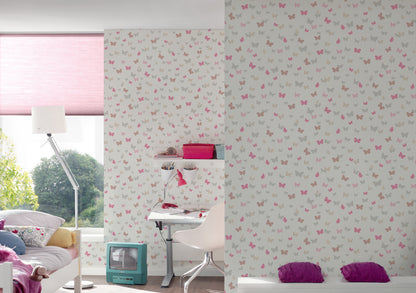 A.S. Création Tapete Schmetterlinge Weiß 369332 Wandtapete Vliestapete Natur