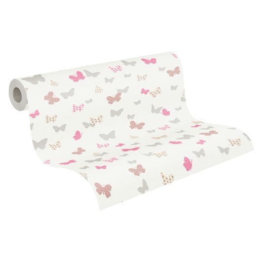 A.S. Création Tapete Schmetterlinge Weiß 369332 Wandtapete Vliestapete Natur