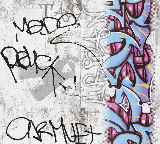 A.S. Création Graffiti Tapete Grau Papiertapete 369861 Wandtapete