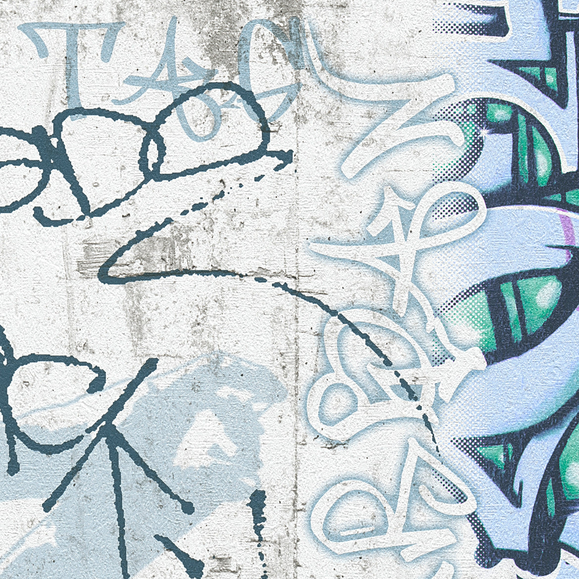 A.S. Création Graffiti Tapete Grau Papiertapete 369862 Wandtapete