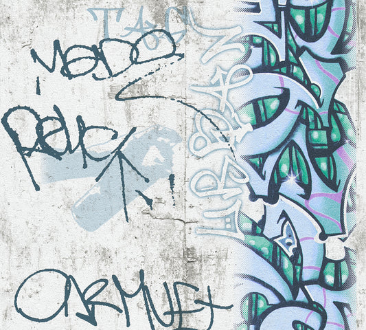 A.S. Création Graffiti Tapete Grau Papiertapete 369862 Wandtapete