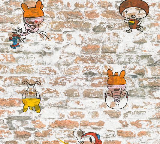 A.S. Création Steintapete Orange Papiertapete 369871 Kinderzimmertapete