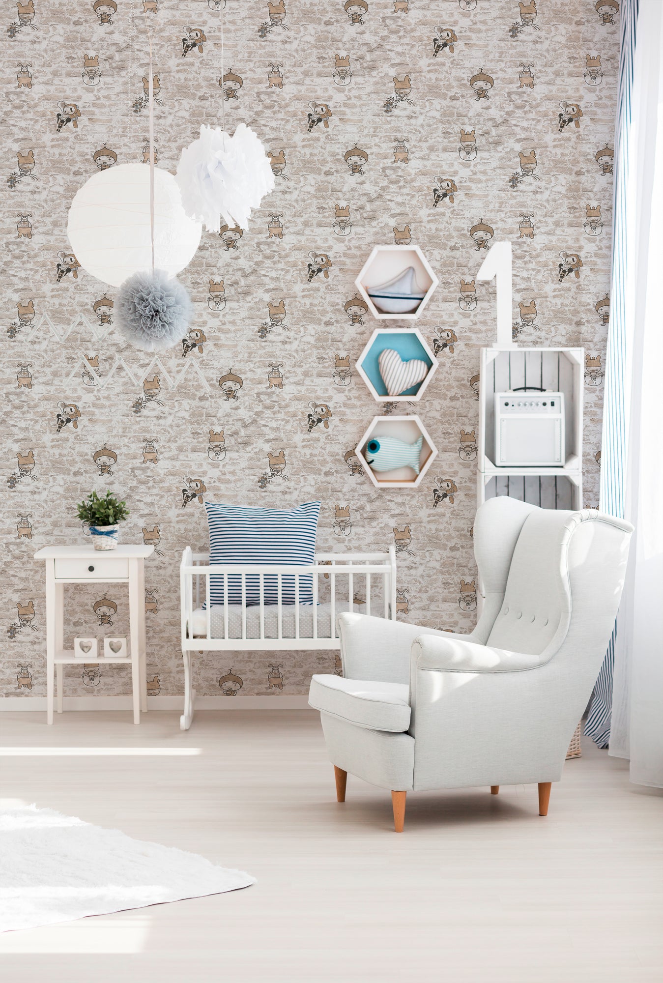 A.S. Création Steintapete Beige Papier 369873 Wandtapete Kinderzimmertapete