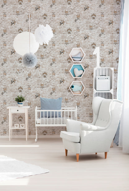 A.S. Création Steintapete Beige Papier 369873 Wandtapete Kinderzimmertapete
