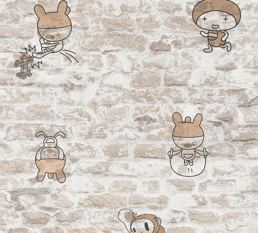 A.S. Création Steintapete Beige Papier 369873 Wandtapete Kinderzimmertapete