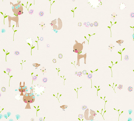 A.S. Création Kinderzimmertapete Beige Papiertapete 369881 Wandtapete