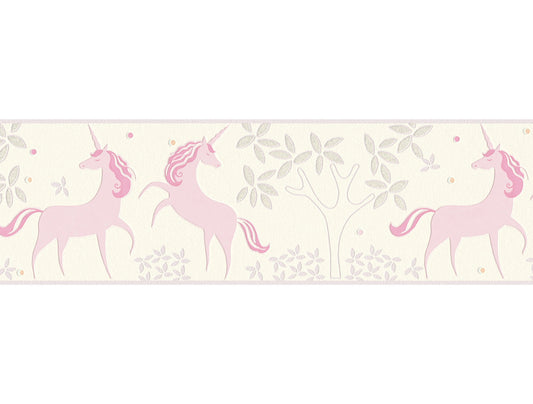 A.S. Création Bordüre Einhorn Borte Kinderzimmertapete Rosa Papiertapete 369901