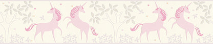 A.S. Création Bordüre Einhorn Borte Kinderzimmertapete Rosa Papiertapete 369901