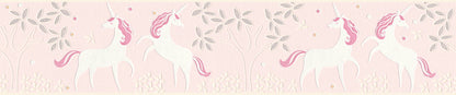 A.S. Création Bordüre Einhorn Borte Kinderzimmertapete Rosa Papiertapete 369903