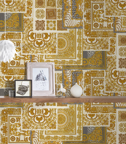Versace Home Barocktapete Gold 370484 Luxus Vlies Designertapete Tapete Design
