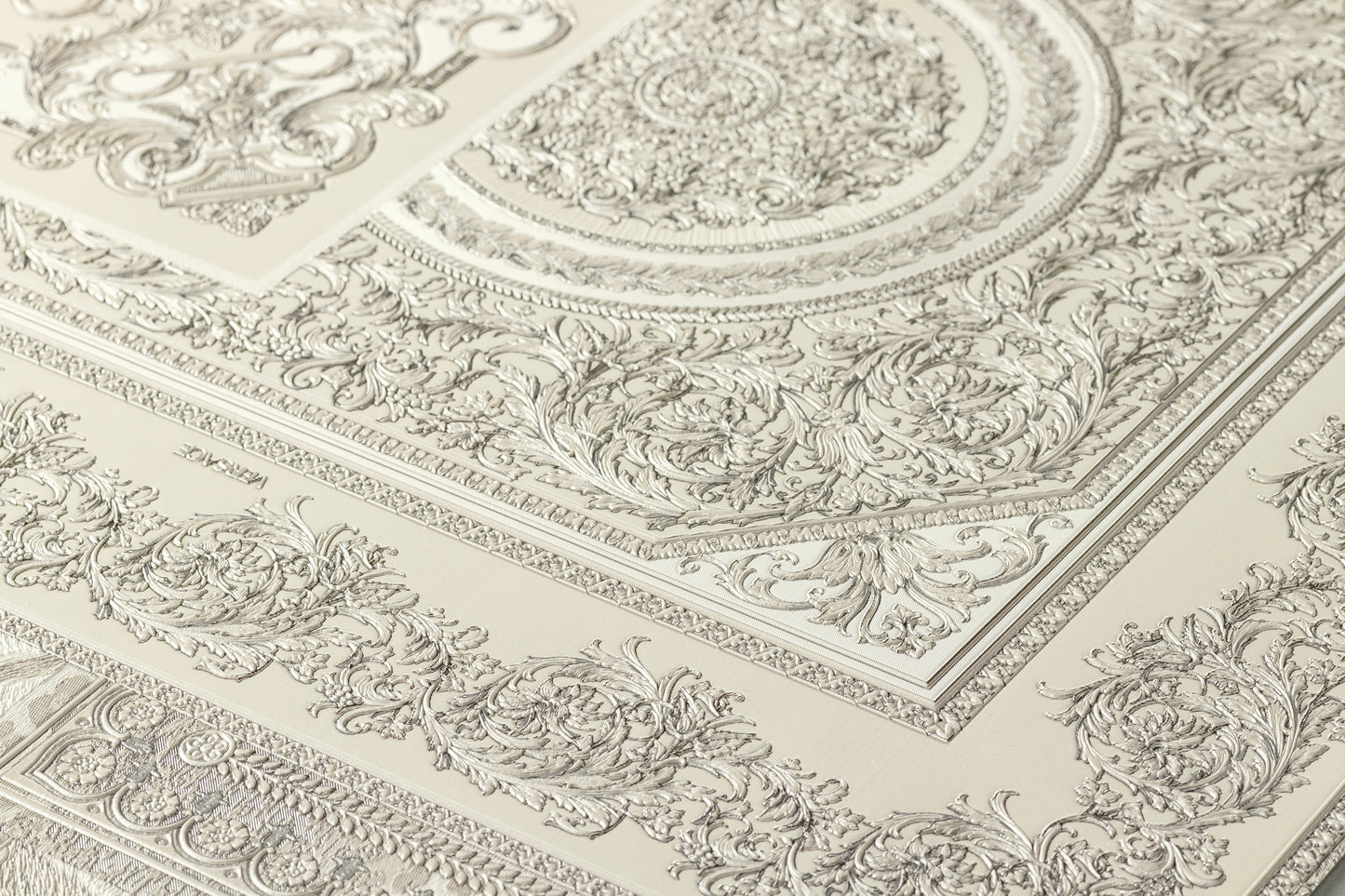 Versace Home Barocktapete Silber 370485 Luxus Vlies Designertapete Tapete Design