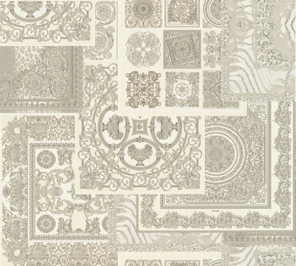 Versace Home Barocktapete Silber 370485 Luxus Vlies Designertapete Tapete Design