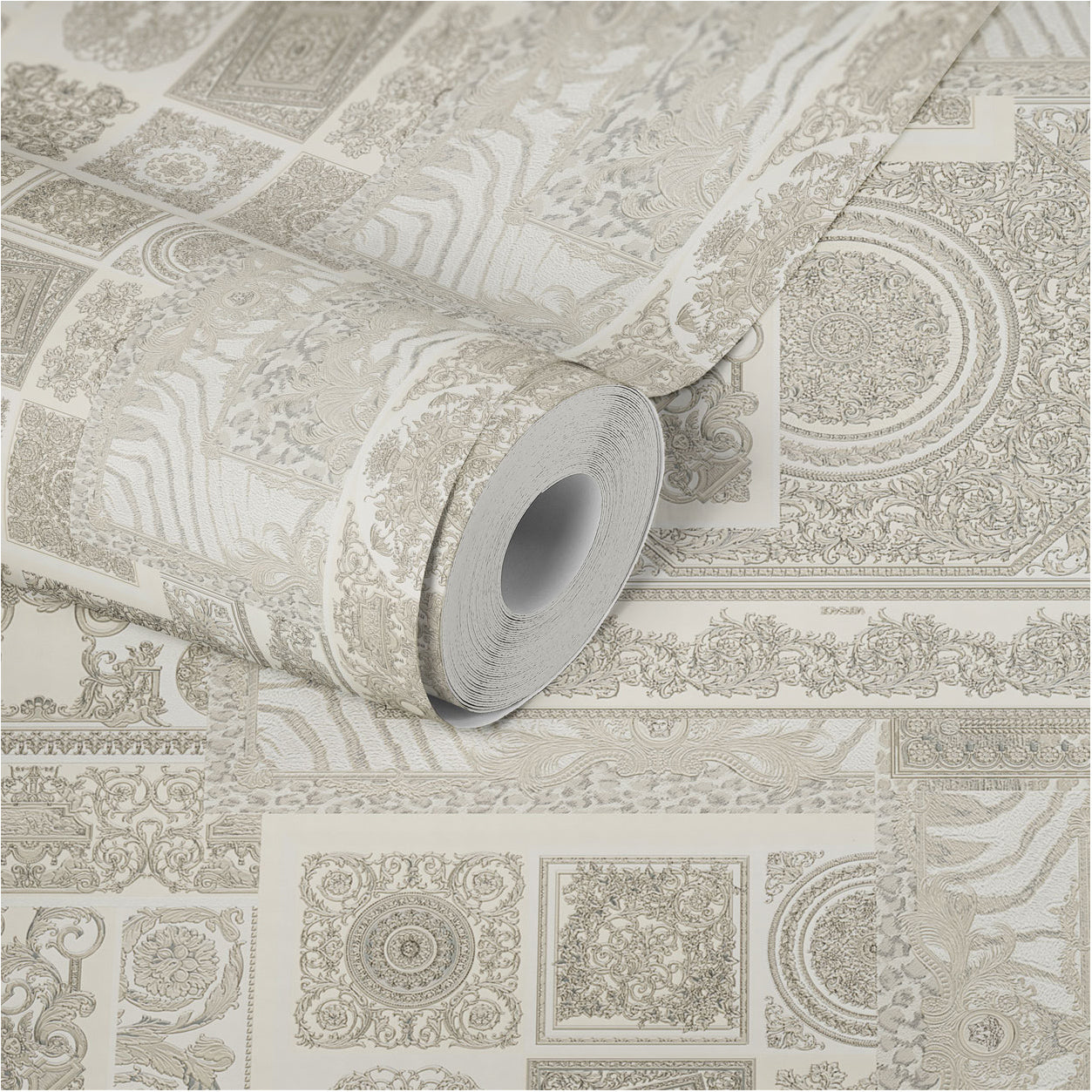 Versace Home Barocktapete Silber 370485 Luxus Vlies Designertapete Tapete Design
