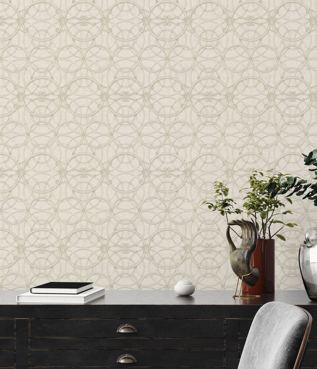 Versace Home Barocktapete Creme 370493 Luxus Vlies Designertapete Tapete Design