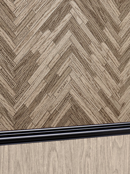 Versace Home Tapete in Holzoptik Beige 370522 Luxus Vlies Designertapete Design