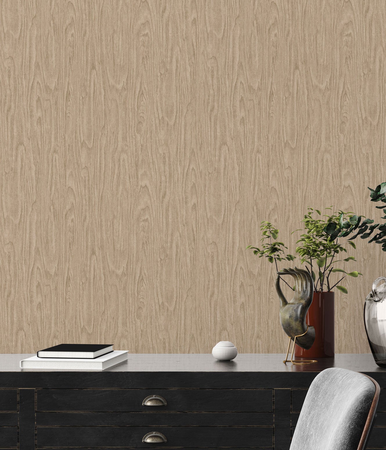 Versace Home Tapete in Holzoptik Beige 370522 Luxus Vlies Designertapete Design
