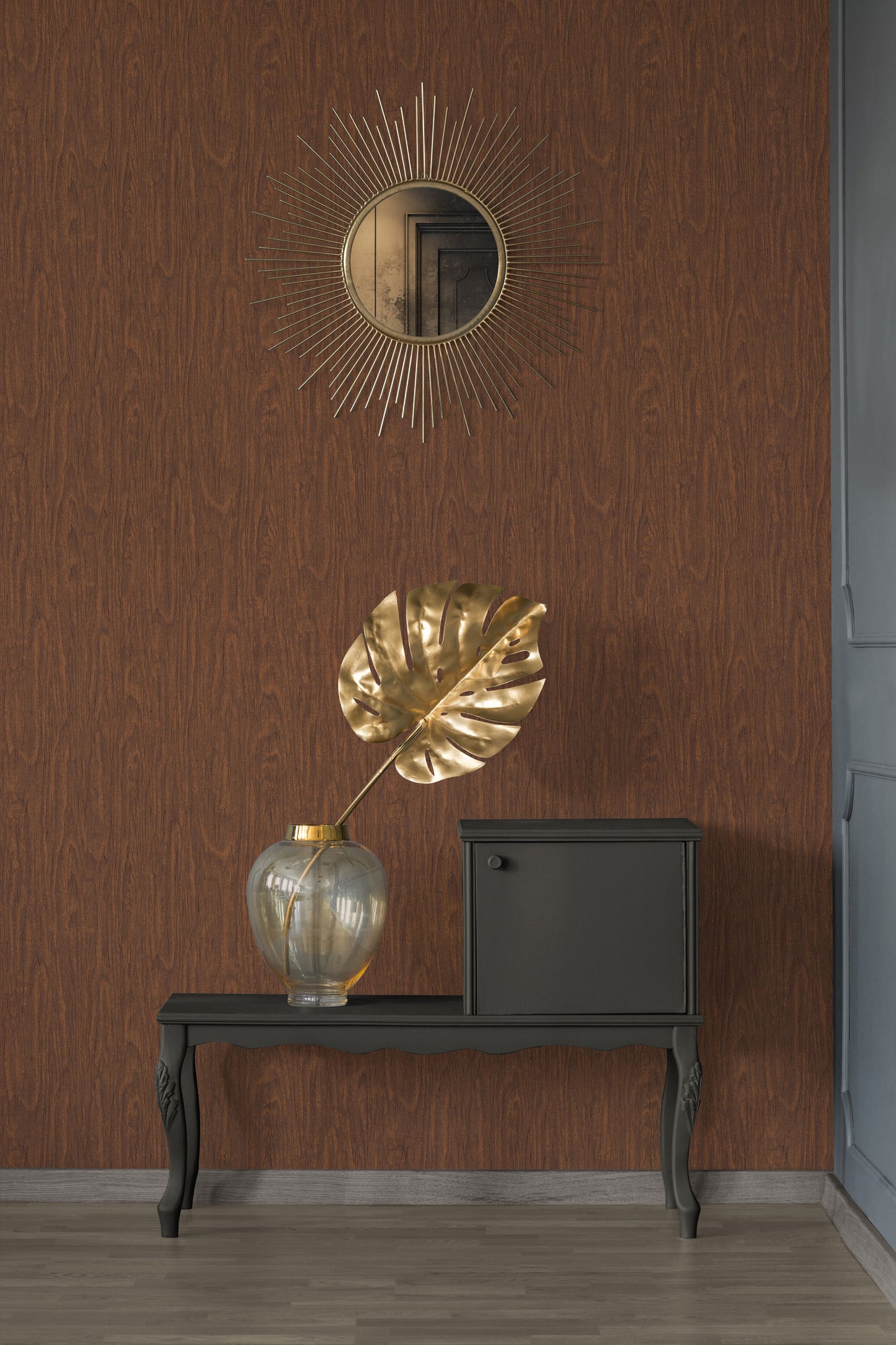 Versace Home Tapete in Holzoptik Braun 370523 Luxus Vlies Designertapete Design