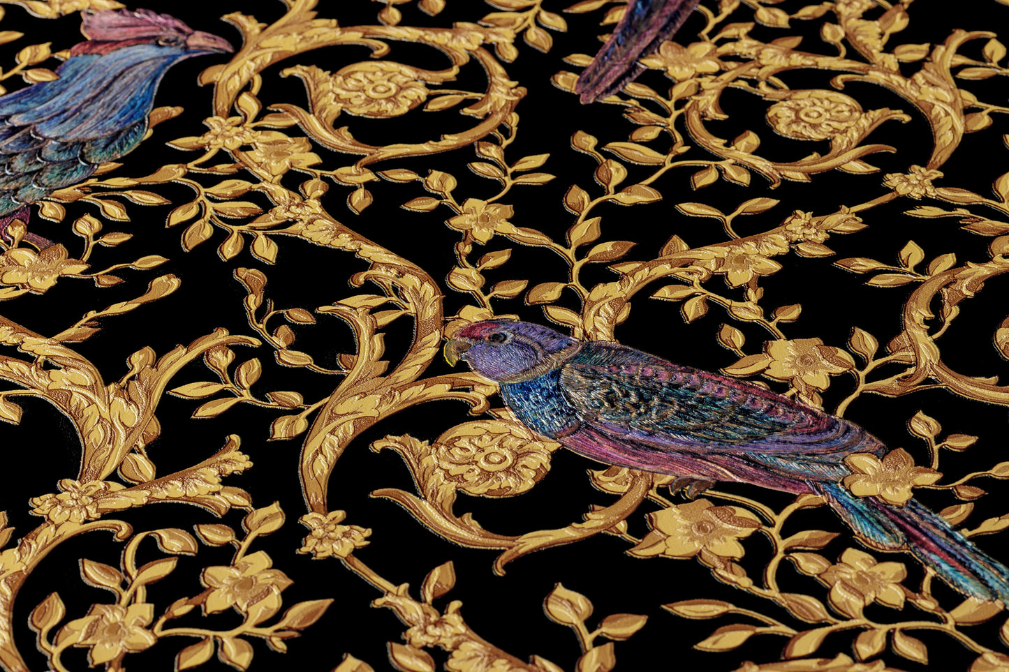 Versace Home Vogeltapete Gold 370531 Luxus Vlies Designertapete Tapete Design