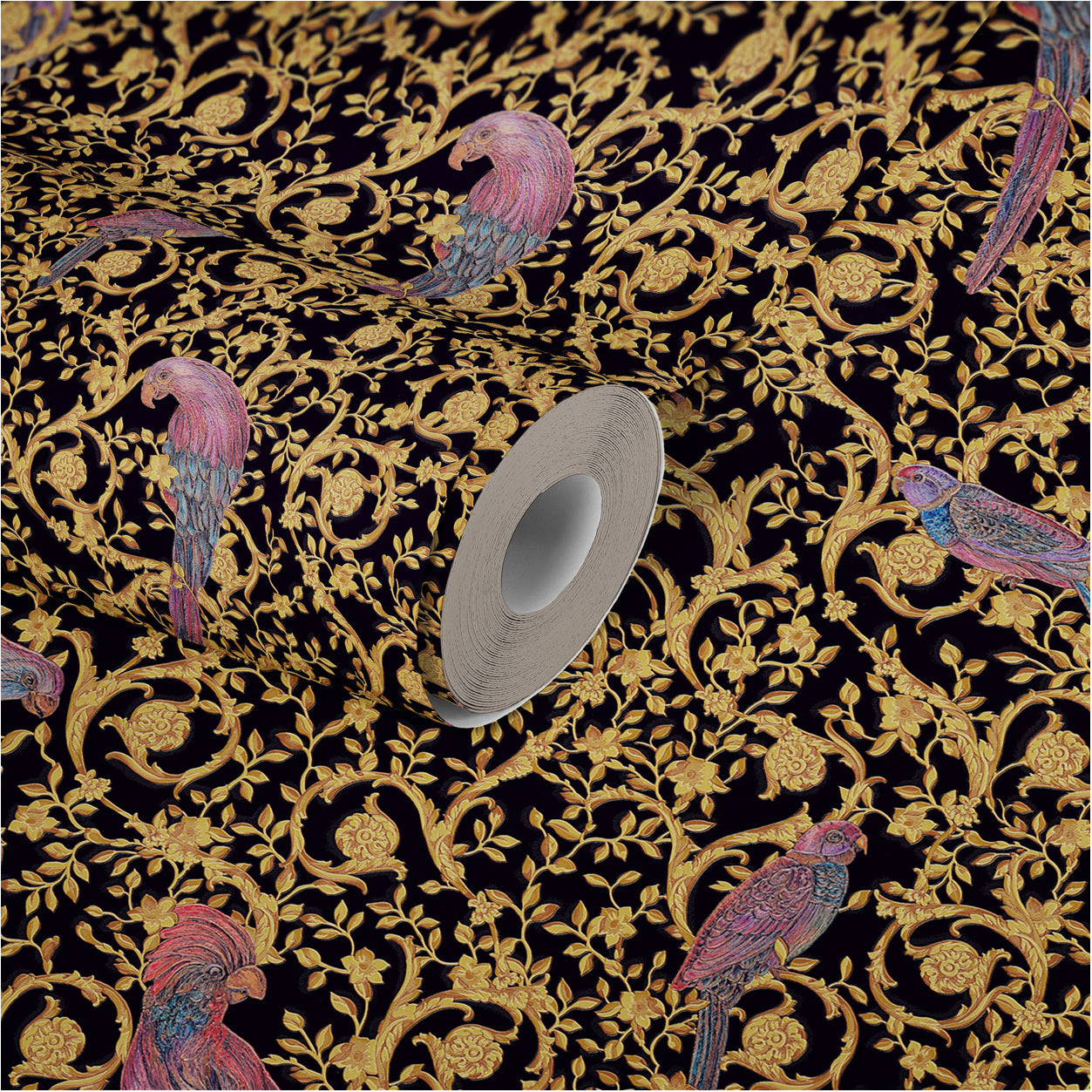 Versace Home Vogeltapete Gold 370531 Luxus Vlies Designertapete Tapete Design