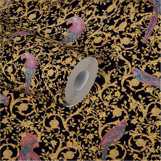 Versace Home Vogeltapete Gold 370531 Luxus Vlies Designertapete Tapete Design
