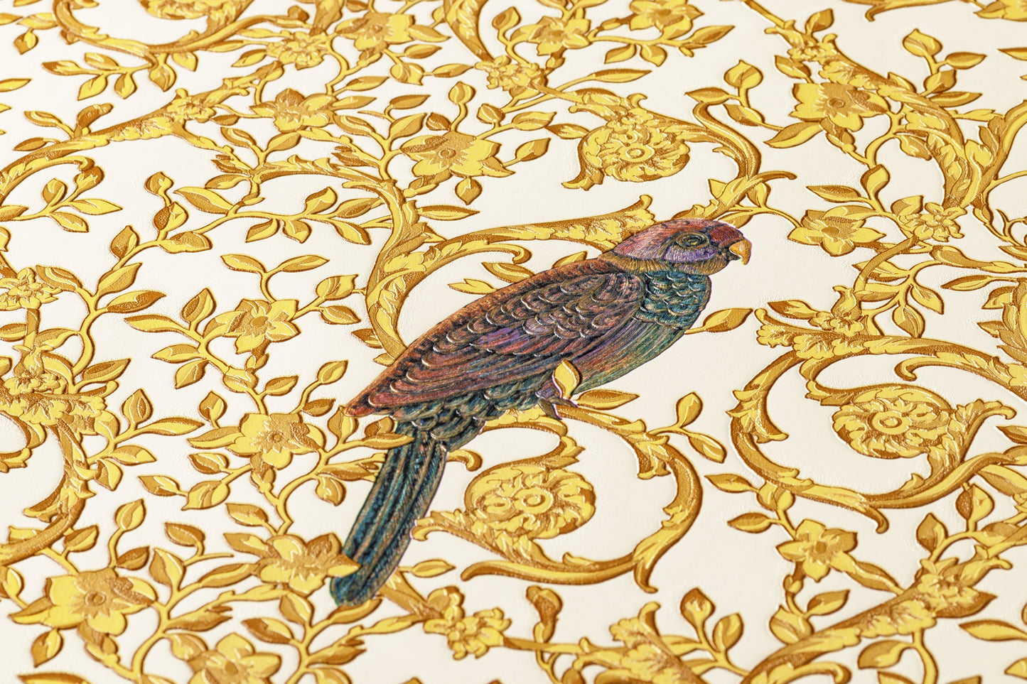 Versace Home Vogeltapete Gold 370532 Luxus Vlies Designertapete Tapete Design