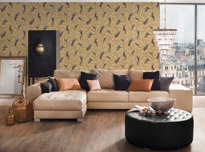 Versace Home Vogeltapete Gold 370532 Luxus Vlies Designertapete Tapete Design