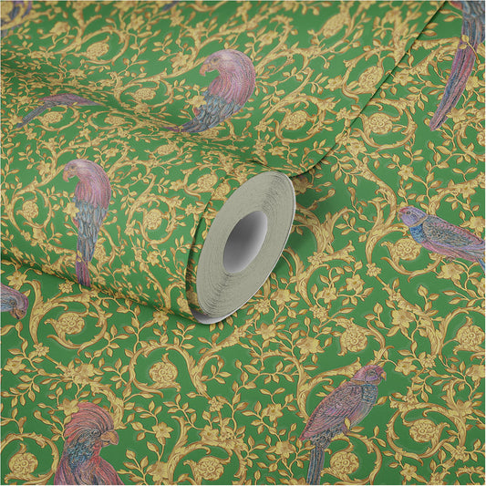 Versace Home Vogeltapete Gold 370533 Luxus Vlies Designertapete Tapete Design