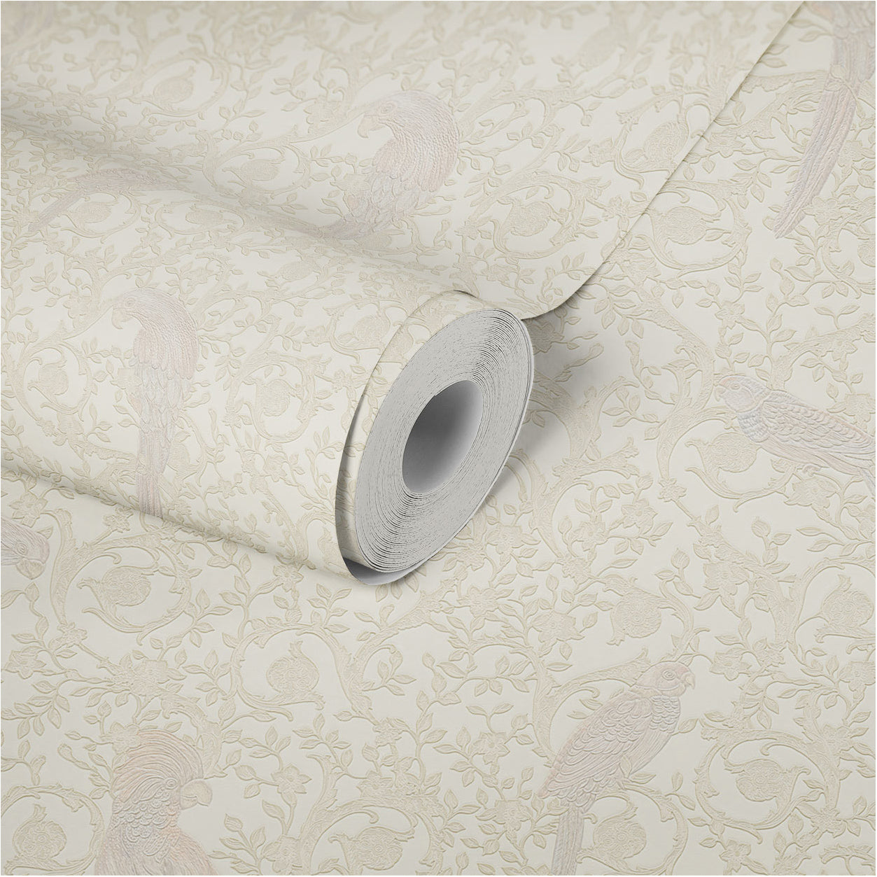 Versace Home Vogeltapete Silber 370535 Luxus Vlies Designertapete Tapete Design