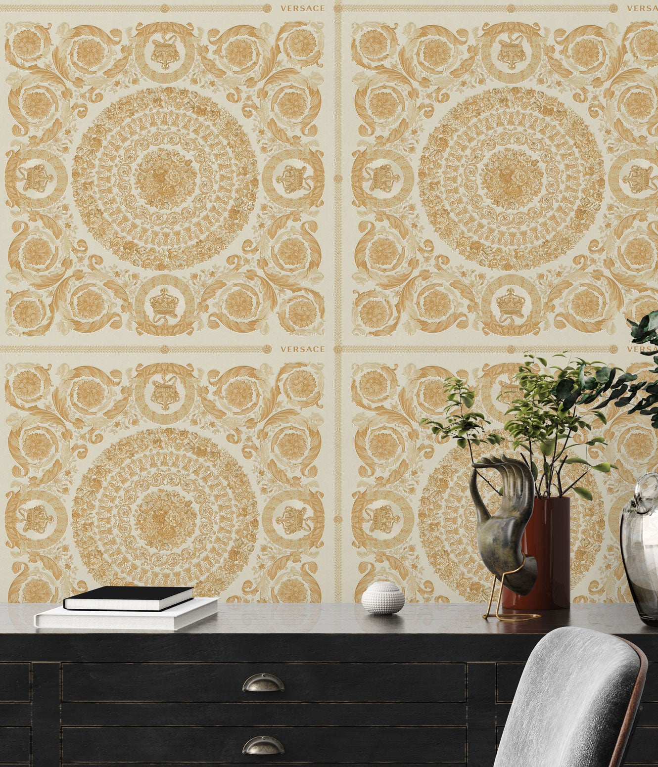 Versace Home Barocktapete Gold 370552 Luxus Vlies Designertapete Tapete Design