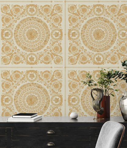 Versace Home Barocktapete Gold 370552 Luxus Vlies Designertapete Tapete Design