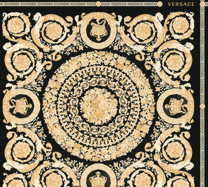 Versace Home Barock Tapete Schwarz 370553 Luxus Vlies Designertapete Design
