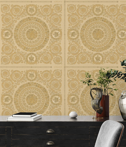 Versace Home Barocktapete Gold 370554 Luxus Vlies Designertapete Tapete Design